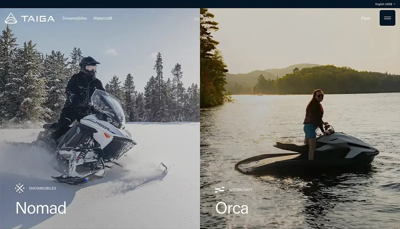 Best Automotive Website #6 Taiga Motors